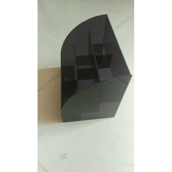 Black 3- Tier Tabletop Acrylic Nail Polish Display Holder Rack Organizer Plexiglass Cosmetic  Stand