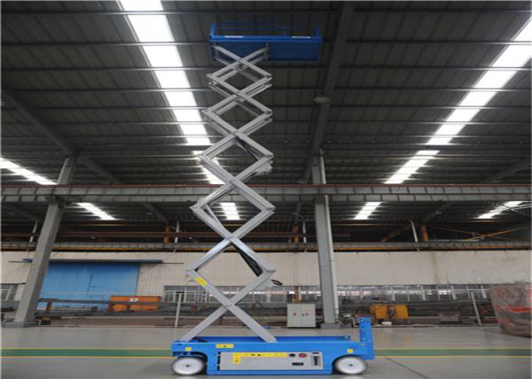 Mini Scissor Lift Equipment AC DC Motor Drive Elevating 8 Meters Height