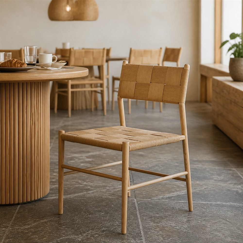 Woven Solid Wood Dining Chair CYC-010
