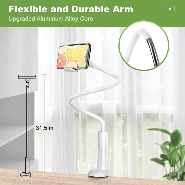 Suporte longo extra flexível do telefone do Gooseneck do braço 70cm para a cama