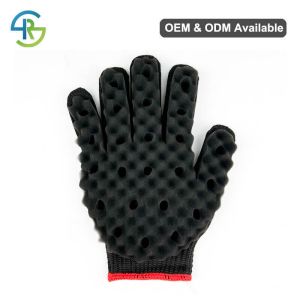 ODM Twist Sponge Glove Hair Sponge Glove With Holes For Natural Curls And Dreads