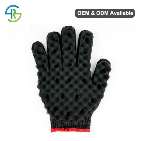 ODM Twist Sponge Glove Hair Sponge Glove With Holes For Natural Curls And Dreads