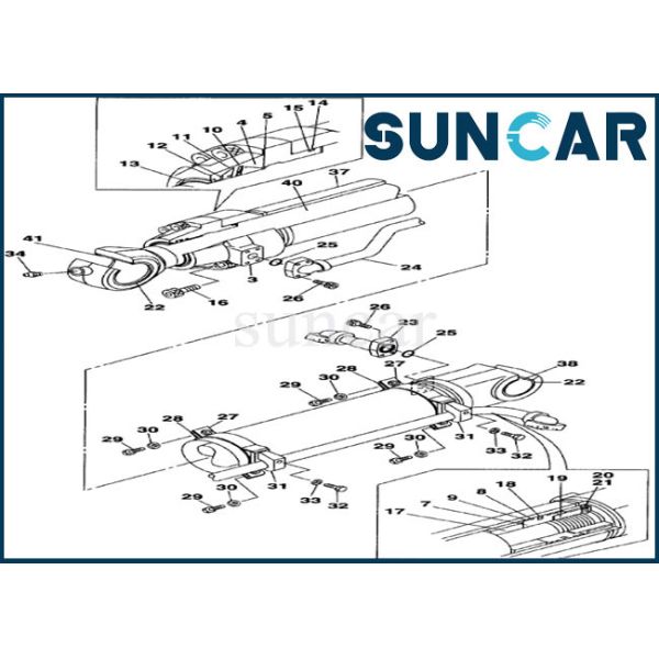 Само-разделяя набор уплотнения цилиндра противовесу LZ00464 для экскаватора случая CX700B CX700