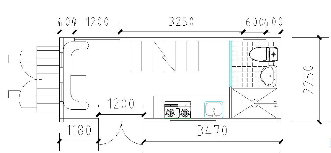 дом Bathroom спальни Z275 Prefab полуфабрикат 1 1 света доски 15mm OSB стальной крошечный для располагаться лагерем