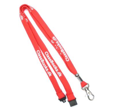 Red Personalized Tubular Screen Printed Lanyards For School / Business Conference