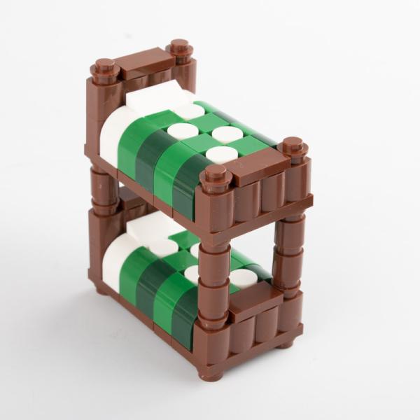 Diy city accessories decoration bricks home bedroom furniture bunk bed building block