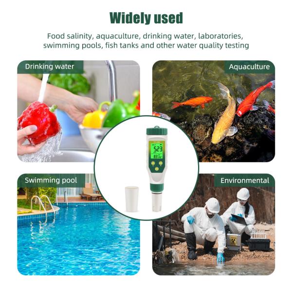 5 - In - 1 Water Quality Tester PH/TDS/EC/Salinity/Temp Meter For Aquaculture Drinking Water Lab