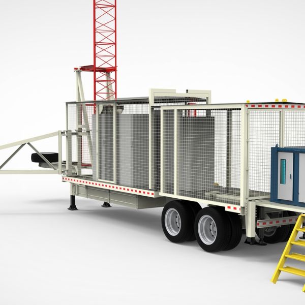 30M Telescopic Tower Galvanized Steel Truck Mounted Communication Antenna 40M/S