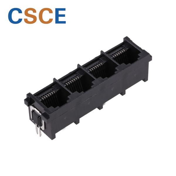 Unshielded Hook RJ45 Multi Port / 4 Port RJ45 Contact Resistance 30 Milliohm Max