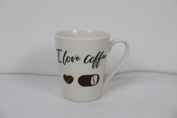 310cc Ceramic Mug Ceramic Drinkware Porcelain Mug with Customized Decals for Office