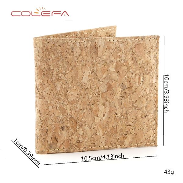 Retro Women's Long-Style Zippered Wallet Phone Case with Printing Bestseller Eco-Friendly Cork Bark Wallet Travel Souvenir
