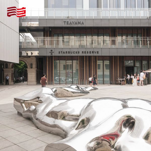 Outdoor Stainless Steel Landscape Sculptures for Customer Size Metal Art Installations