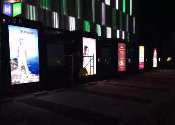 Single Sided Outdoor LED Light Box Lock Open , Outdoor Sign Light Box