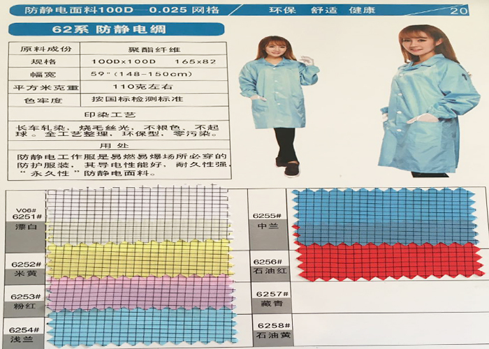 Смажьте 100% полиэстер 100Д анти- статической ткани Ворквеар станции облегченное