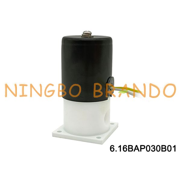1/8'' PTFE Solenoid Valve For Acid Alkali Corrosion Resistance Isolation