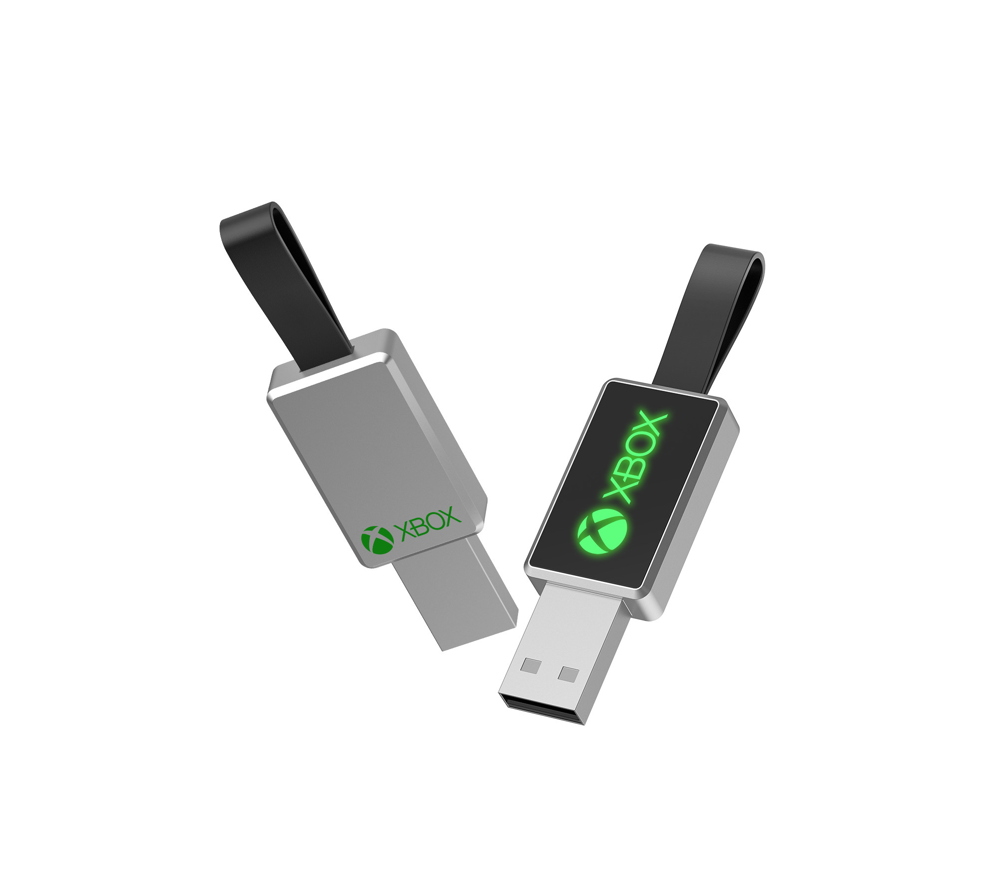 Логотип ручки 2,0 памяти Usb металла гравируя со светом СИД при чтении на компьютере
