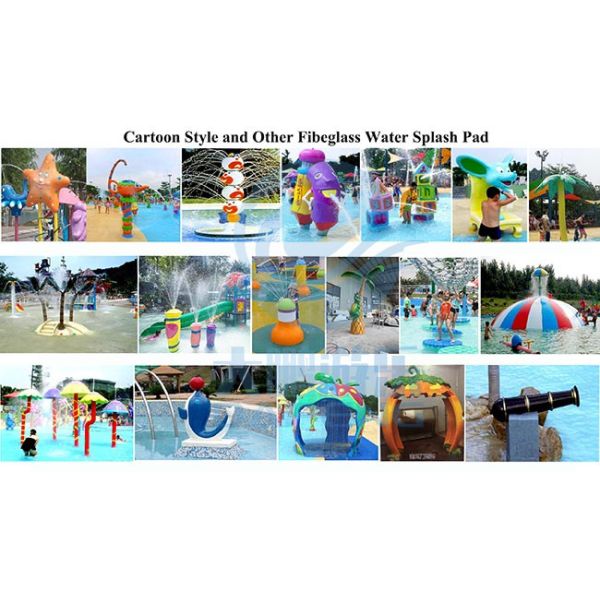 Подгонянное ведро аквапарк стеклоткани лить и гальванизированный стальной занавес воды