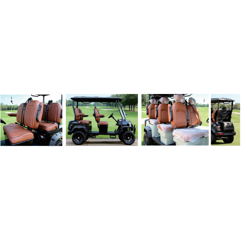 Luxury 6 Passenger Electric Golf Cart with 72V High-power Lithium Battery and Rear Storage Box Made from High-strength Composite Materials