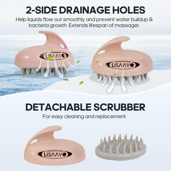 Pets And People Hair Wash Scrubber RoHS Scalp Massager For Washing Hair