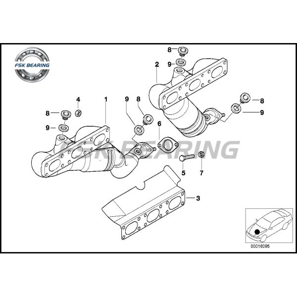 Vente chaude 18107502346 18107549447 Convient pour BMW Joint de tuyau d'échappement Pièces automobiles Transfrontalier