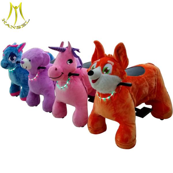 Hansel hot selling kids plush battery operated animal toy ride from China