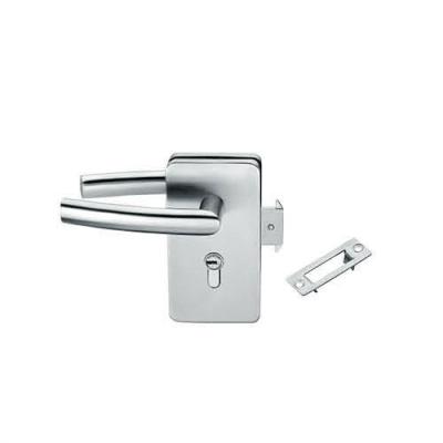 Glass door locks LC-033, stainless steel 304 plate, finishing satin or mirror