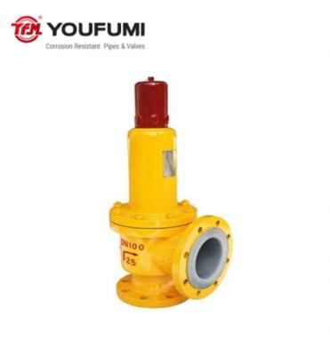 PFA Lined Relief Temperature Safety Valve F46 Corrosion Proof