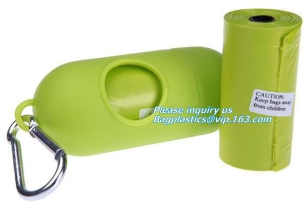 cornstarch 100% compostable biodegradable dog poop bags, compostable pet poop dog print bags, Pick Up Waste Pet Dog Poop