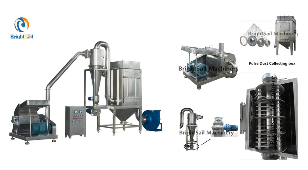 Capacidad 100kg/H SS Ginger Powder Processing Machine