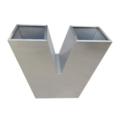 304 potenciômetros de flor de aço inoxidável do metal do jardim de L600xW450xH900mm