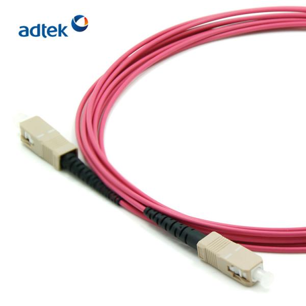 Cable Jumper PVC / LSZH SC SC Simplex Patch Cord OM4 3M With Good Durability