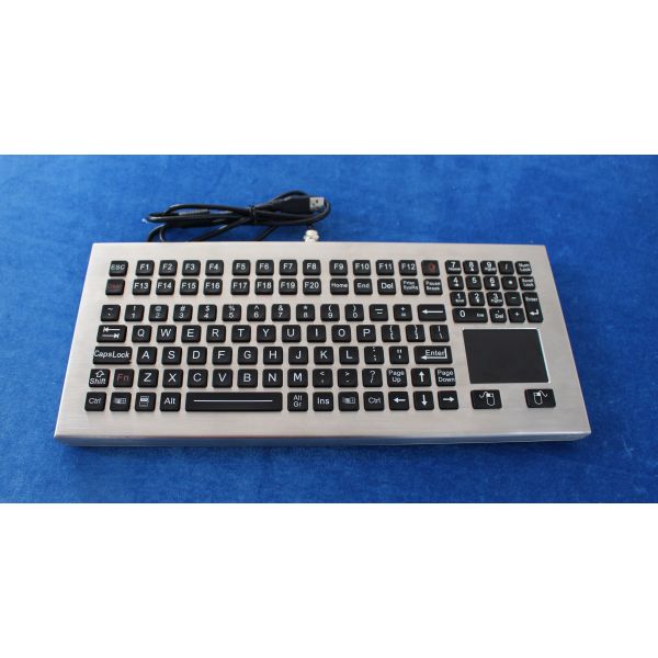 116 Keys Washable Industrial Keyboard With Touchpad Adjustable Backlight
