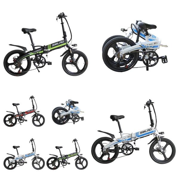 SMLRO 20 Folding E Bike , Brushless Geared Fat Tyre E Bike 40miles Per Power