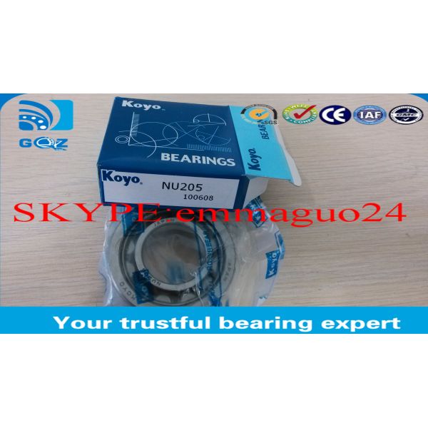 Low Friction Cylindrical Wheel Roller Bearings NU205 , Industrial Roller Bearings