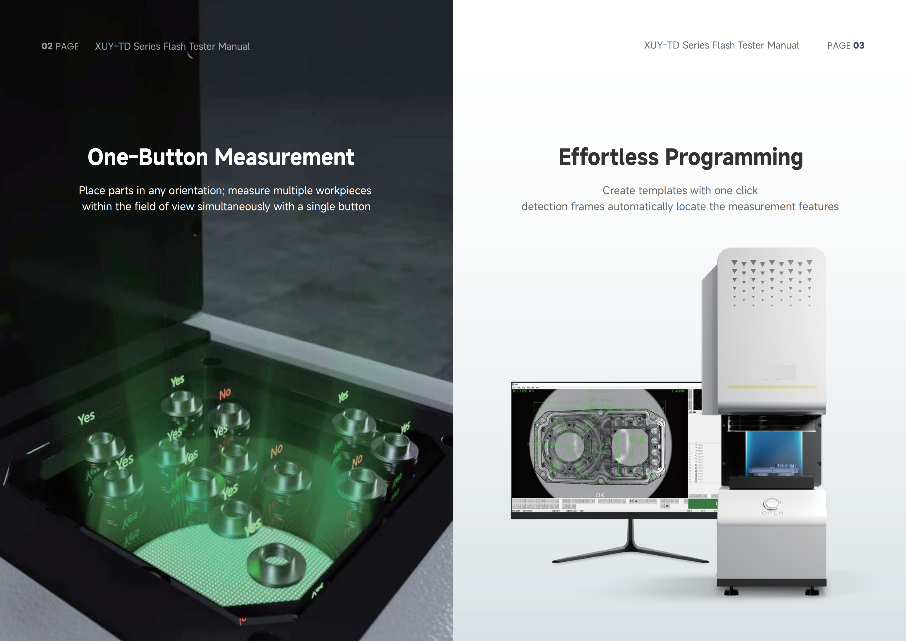 Supplier One-Click Vision Measuring Machine for Gears Screws Electronics Small Parts MSS-A-XUY-TD21191 Digital Microscope