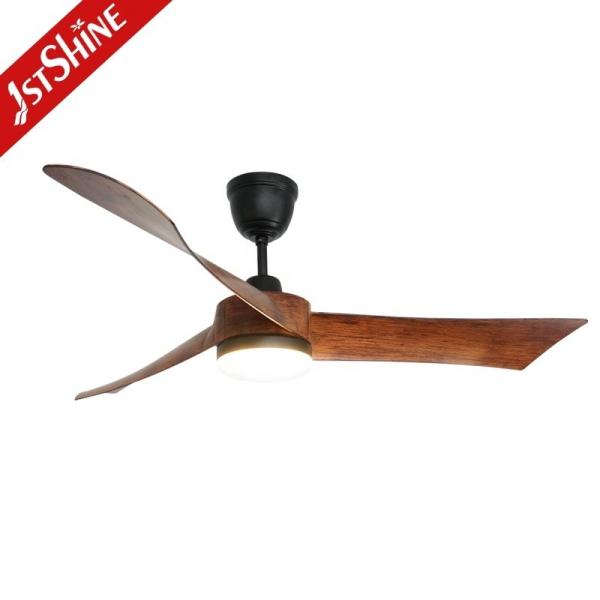 110-240V/50Hz-60Hz LED ventilador de teto com controle remoto e lâminas de madeira por 1stshine