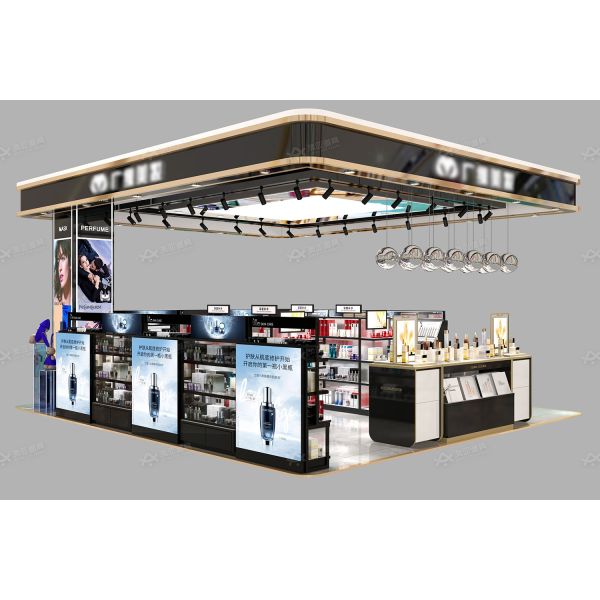 BKC021 Space-Saving 21 Sqm Customizable Beauty Kiosk for Cosmetic Store Display