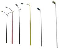 Poteaux de lampes en acier galvanisé à bras double, à cône rond, de 3,0 mm à 5,0 mm