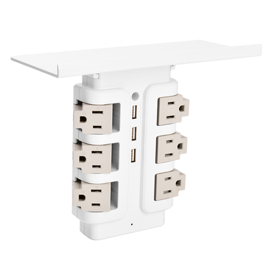 Wall Power Socket with Surge Protector ETL cETL Passed 6Way 3USB