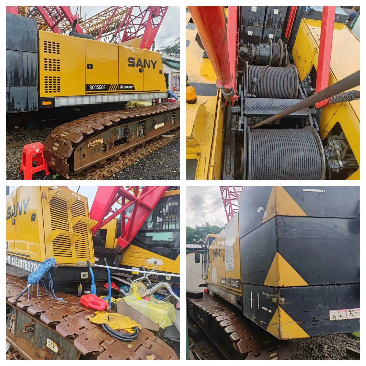 Pre-Owned SANY SCC550E 55 Ton Used Crawler Crane Full Service History Documented Export Version SCC550E