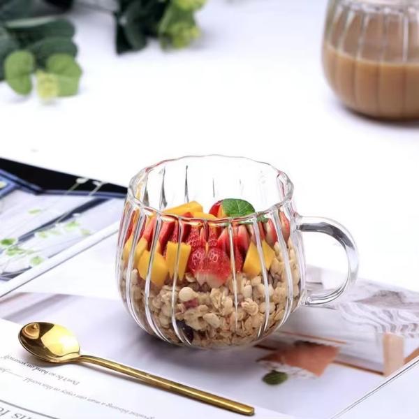 Large Capacity Tumbler High Borosilicate Glass Cup Popular Design Coffee Glass Cup With Handle