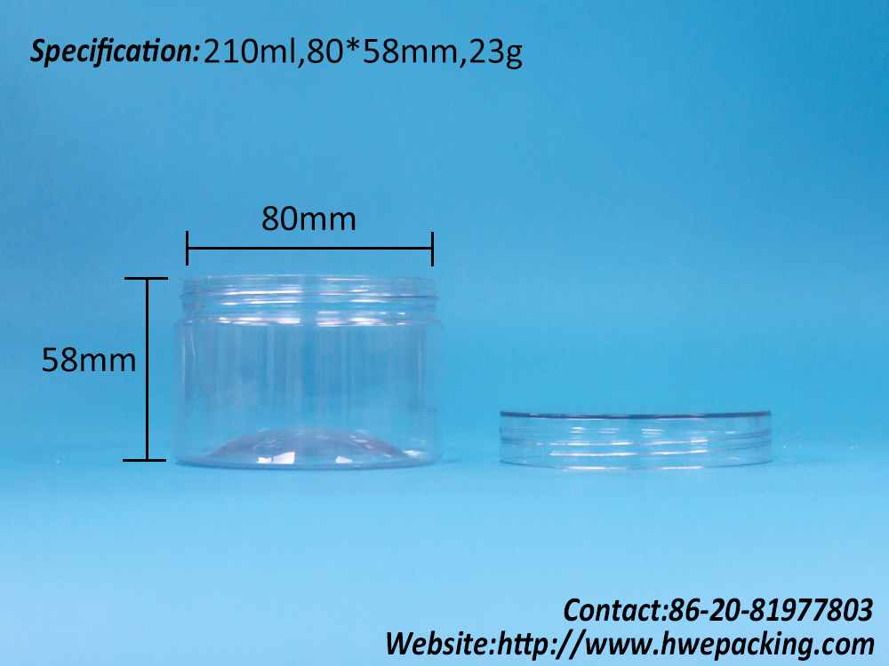 Clear Easy Open Cylinder Plastic PET Jar Screw Lid For Dried Fruit Candy Cookies