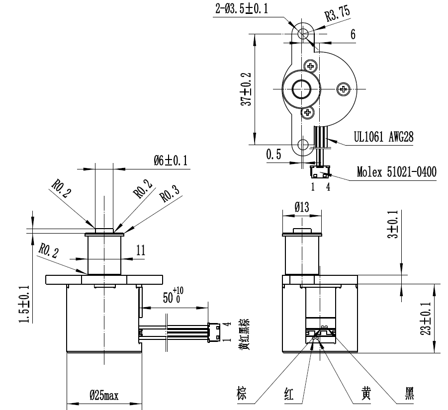 Большая тяга Stepper мотора 25mm после полудня миниатюрная линейная с коробкой передач