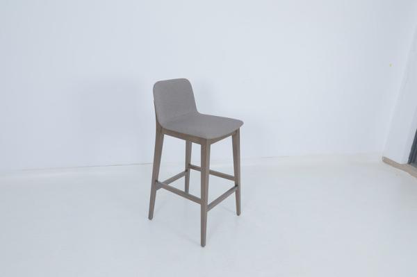 High Density Sponge Wrapped Upholstered Bar Stool Chair For Apartment
