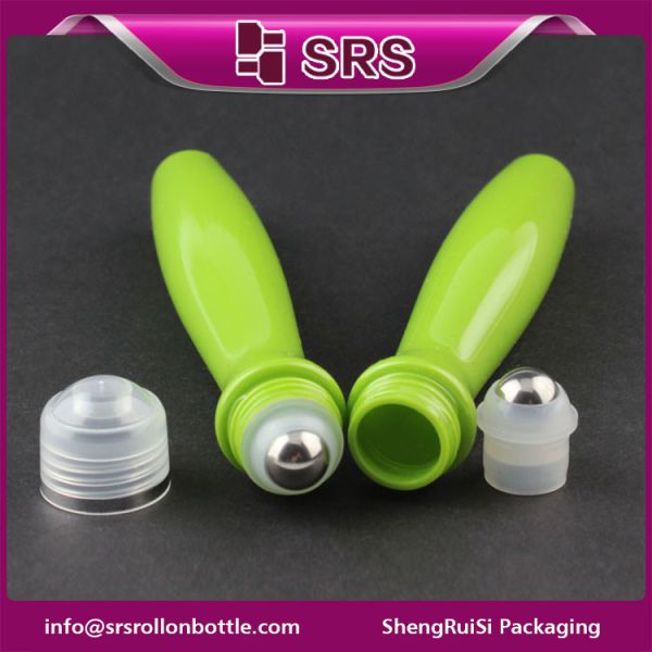 SRS high quality plastic 15ml eye cream empty roller ball bottle