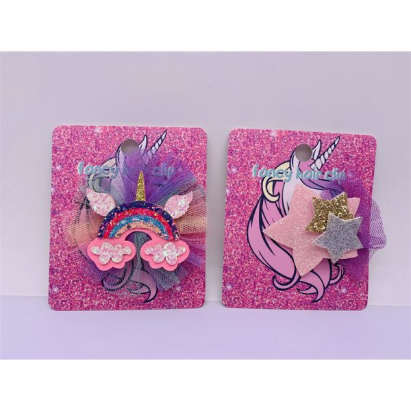 Unicorn Accessoires de coiffure pour enfants Clips d' alligator Rainbow Cute