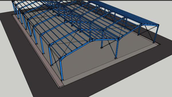 Q345 / Q235B Prefabricated Steel Frame Buildings Pre Cut Environment Friendly