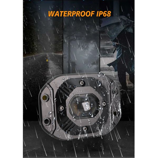 White Yellow Aluminum Black 24V Motorcycle Universal LED Headlight