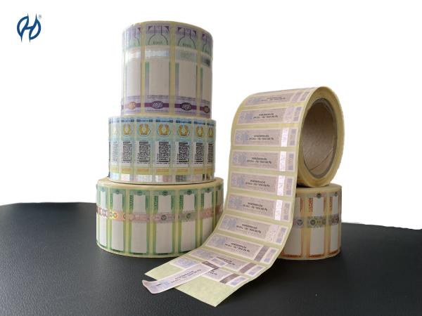Custom Logo Rolled Wine Duty Paid Label Alcohol Tax Stamp Stickers