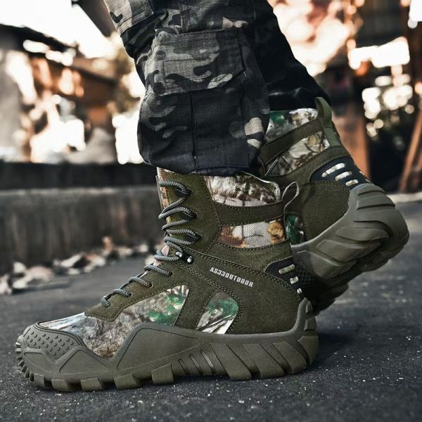Breathable Tactical Boots Mid Top Special Forces Hiking Boots Large Size